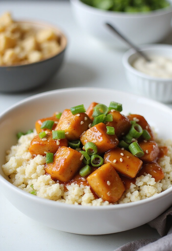 25 Honey Garlic Chicken Meal Prep Recipes That Save You Time (Perfect for Busy Weeks!) - 17. Honey Garlic Chicken and Cauliflower Rice