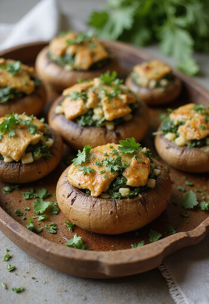 25 Honey Garlic Chicken Meal Prep Recipes That Save You Time (Perfect for Busy Weeks!) - 23. Honey Garlic Chicken and Spinach Stuffed Portobello Mushrooms