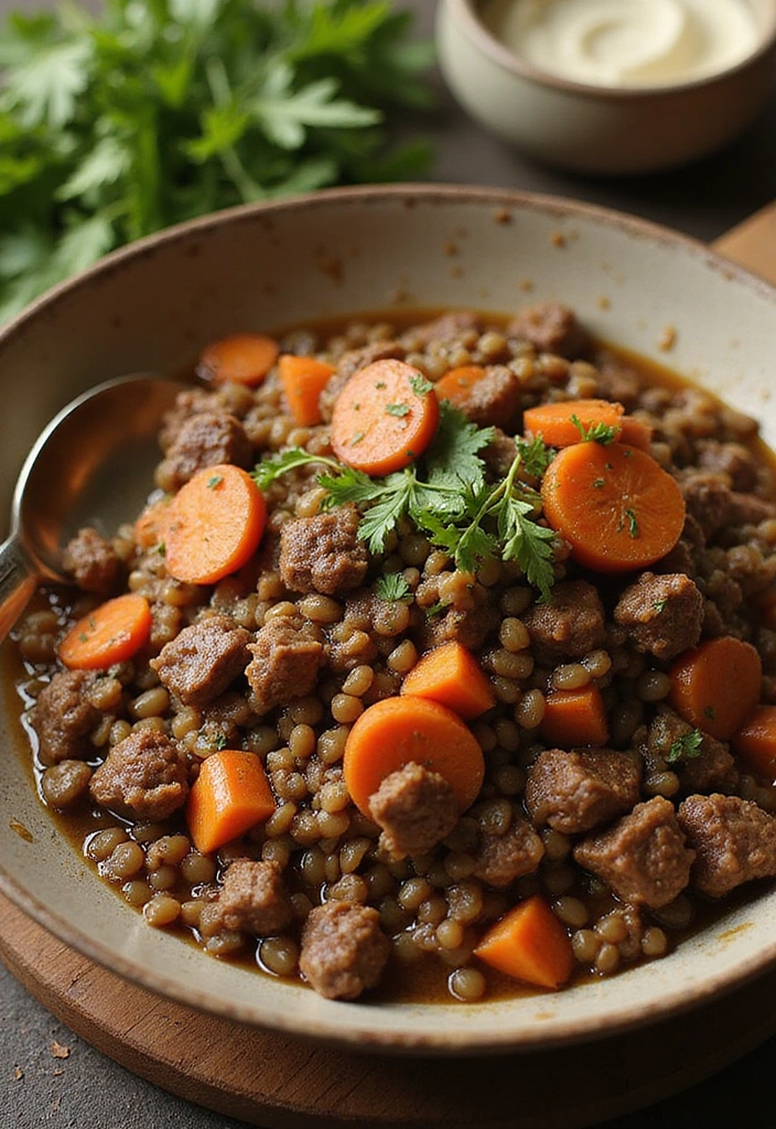 27 Comforting Beef Skillet Recipes That Will Make You Feel Right at Home! - 13. Beef and Lentil Skillet