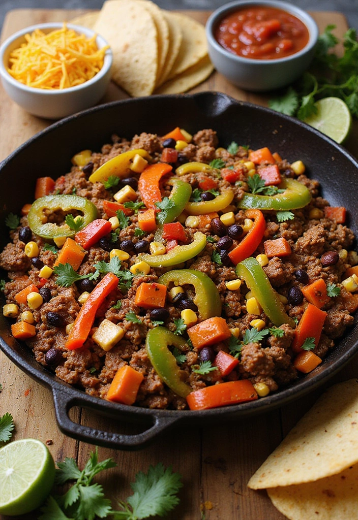27 Comforting Beef Skillet Recipes That Will Make You Feel Right at Home! - 5. Beef Tacos Skillet