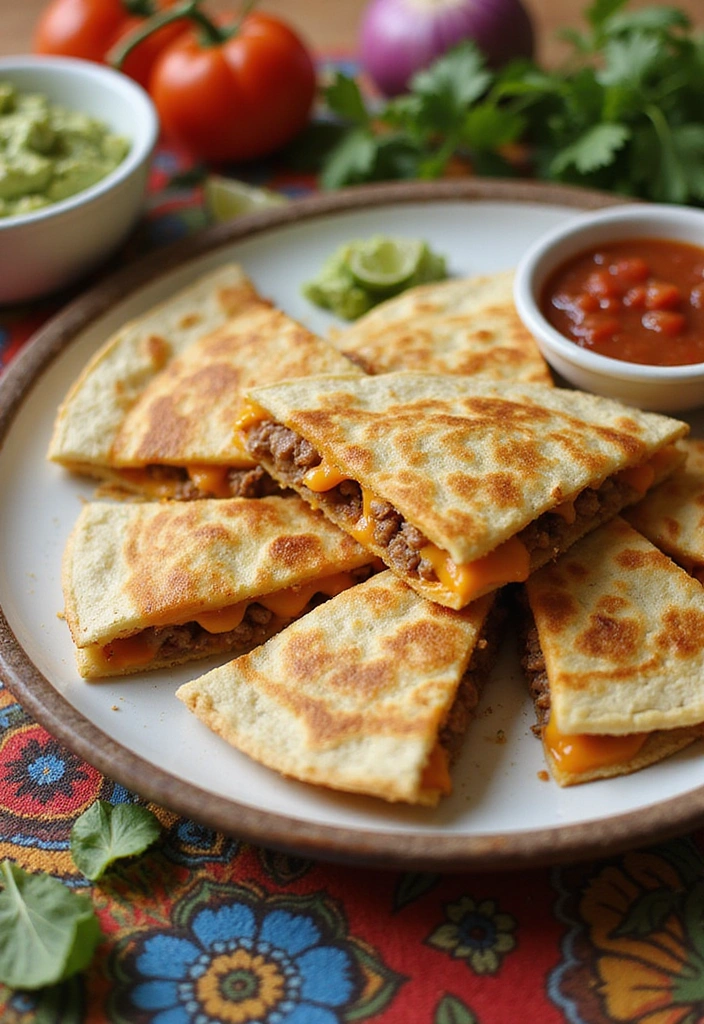 27 Ground Pork Cooking Hacks That Turn Ordinary Into Extraordinary! - 9. Flavor-Packed Pork Quesadillas