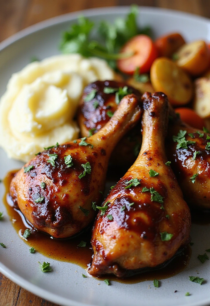 28 Buttery Chicken Drumstick Dinners That Will Make You Feel Right at Home! - 14. Balsamic Glazed Chicken Drumsticks