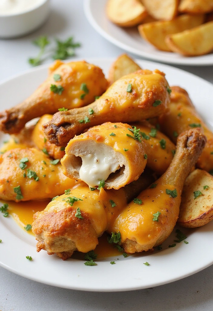 28 Buttery Chicken Drumstick Dinners That Will Make You Feel Right at Home! - 15. Cheesy Ranch Chicken Drumsticks