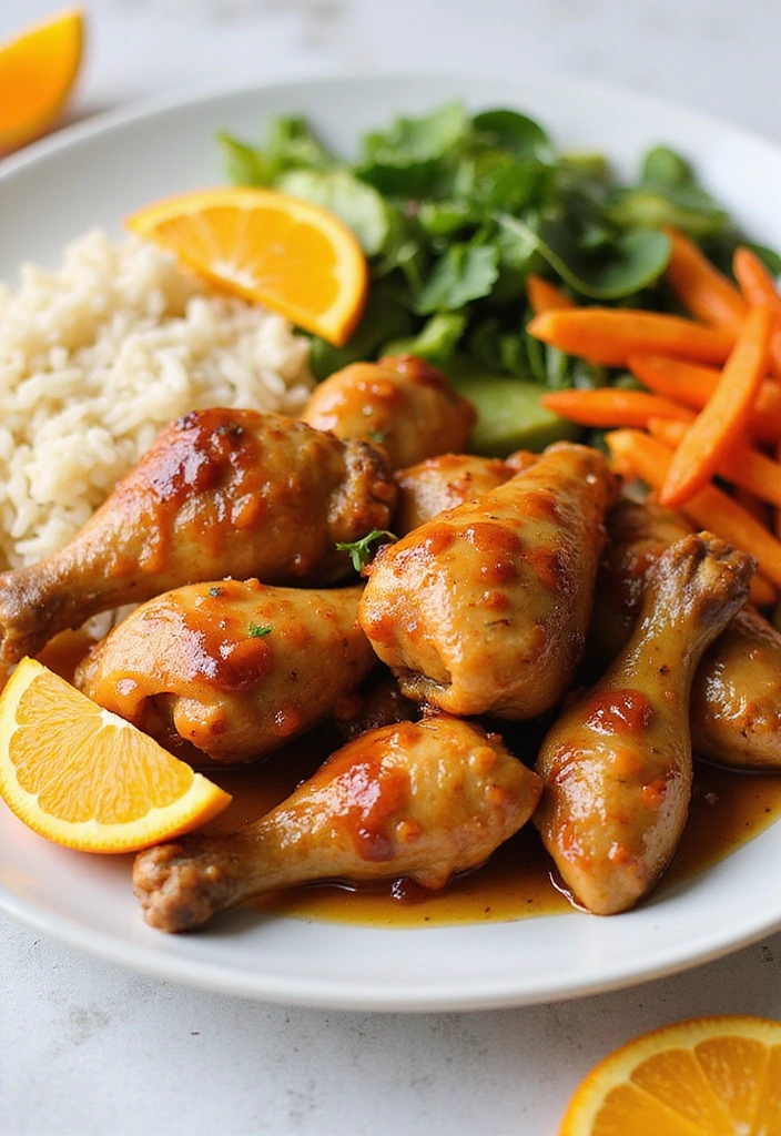 28 Buttery Chicken Drumstick Dinners That Will Make You Feel Right at Home! - 16. Orange Glazed Chicken Drumsticks