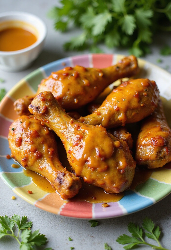 28 Buttery Chicken Drumstick Dinners That Will Make You Feel Right at Home! - 2. Honey Mustard Glazed Drumsticks