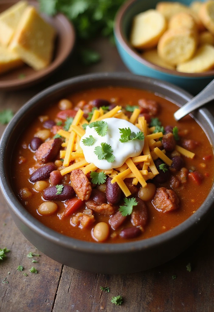 28 Slow Cooker Pork Recipes That Cook Themselves to Perfection - 7. Spicy Pork and Bean Chili