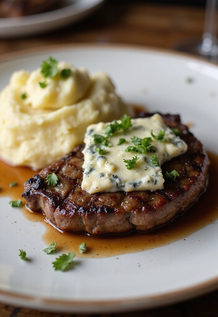 18 Cast Iron Steak Recipes That Deliver That Perfect Sear - 18. Savory Blue Cheese Steak