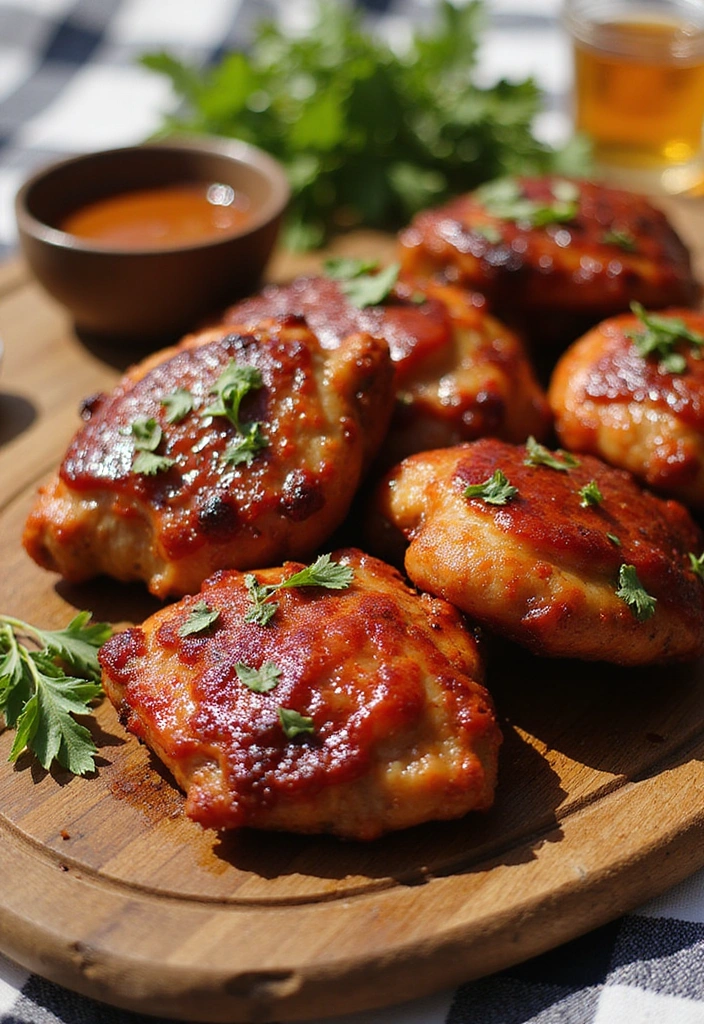 21 BBQ Chicken Thigh Recipes That Will Steal the Show at Your Next BBQ! 2 21 BBQ Chicken Thigh Recipes That Will Steal the Show at Your Next BBQ! - 1. Sweet and Spicy Honey BBQ Chicken Thighs
