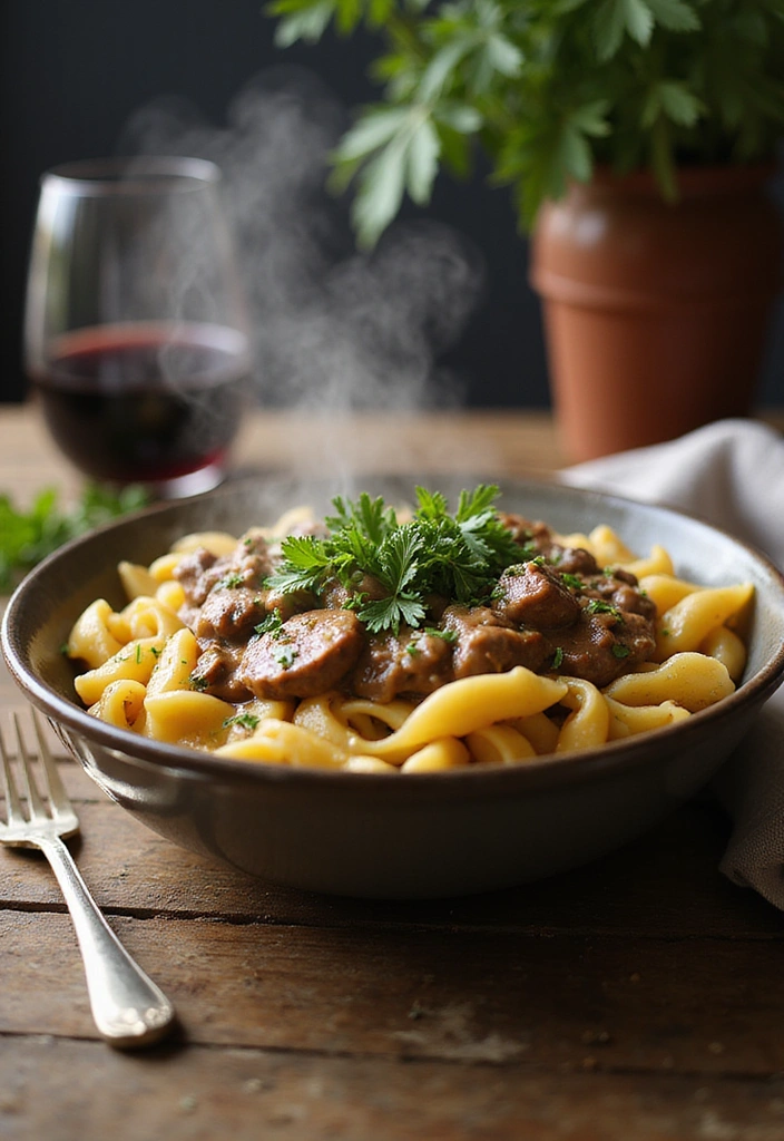 27 Comforting Beef Skillet Recipes That Will Make You Feel Right at Home! 2 27 Comforting Beef Skillet Recipes That Will Make You Feel Right at Home! - 1. Classic Beef Stroganoff